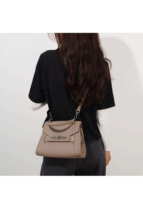 HB08-3-500x731-1 Simple genuine leather lock ladies handbag