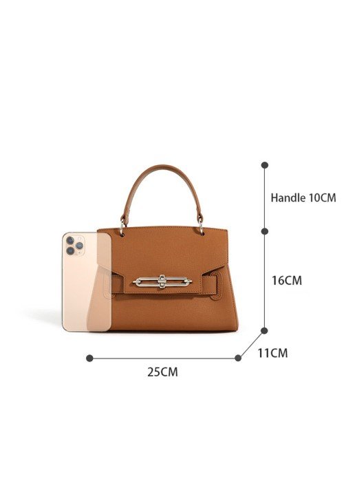 HB08-6-500x731-1 Simple genuine leather lock ladies handbag