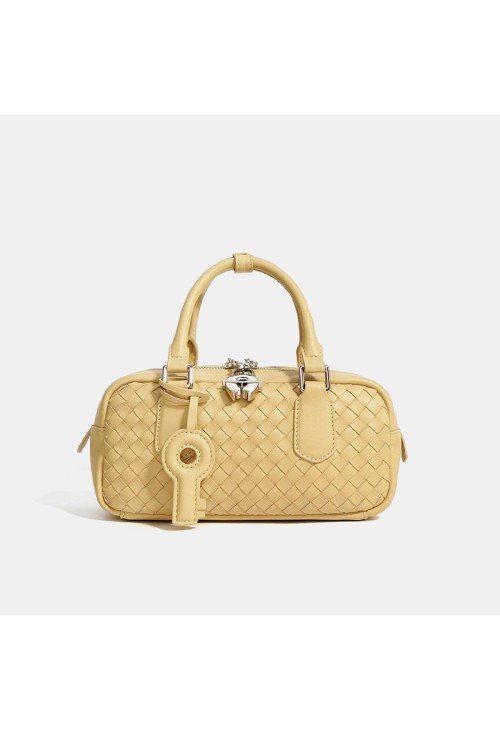 HB10-1-500x731-1 Woven leather zip lock women's handbag