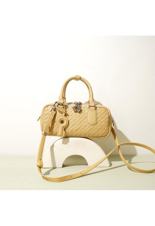 HB10-2-500x731-1 Woven leather zip lock women's handbag