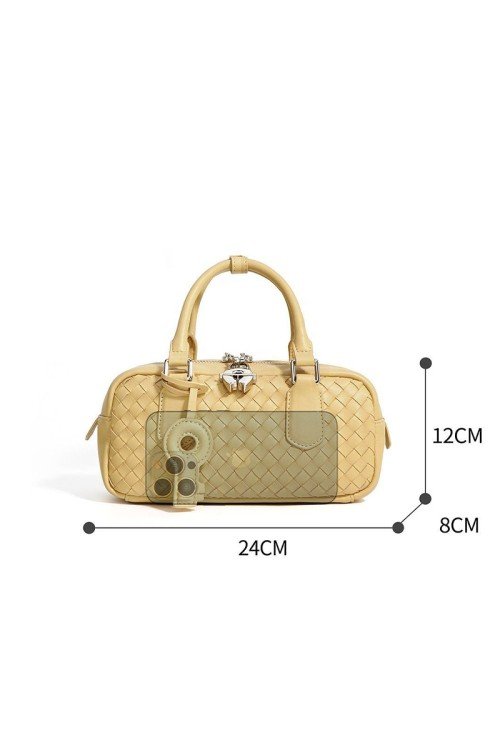 HB10-6-500x731-1 Woven leather zip lock women's handbag