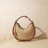 Simple large capacity woven women's handbag