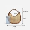 Simple large capacity woven women's handbag