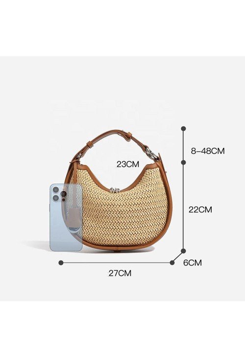HB12-6-500x731-1 Simple large capacity woven women's handbag