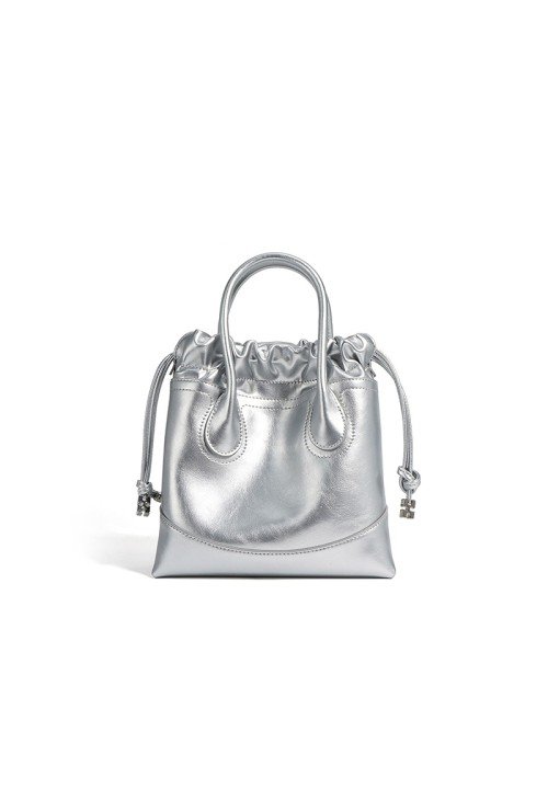 Fashionable simple pleated women's handbag