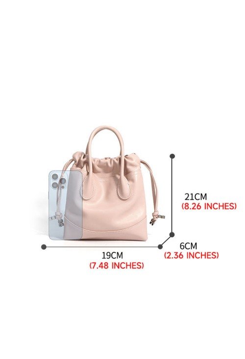 Fashionable simple pleated women's handbag