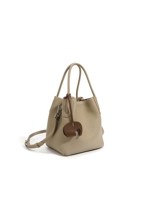 High quality genuine leather bucket women's handbag