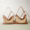 High quality vintage straw women's handbag