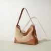 High quality vintage straw women's handbag