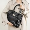 Luxurious large capacity soft leather women's handbag