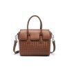 High quality braided leather women's handbag