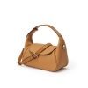 Pillow design full-grain leather women's handbag