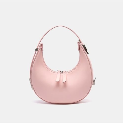 Half-moon trendy leather women's handbag