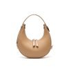 Half-moon trendy leather women's handbag