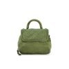 Vintage woven leather women's handbag
