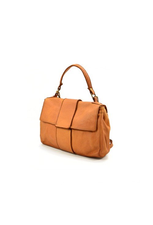 HB34-2-500x731-1 Brown leather flap women's handbag
