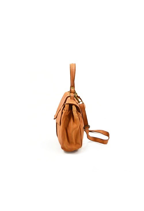 HB34-3-500x731-1 Brown leather flap women's handbag