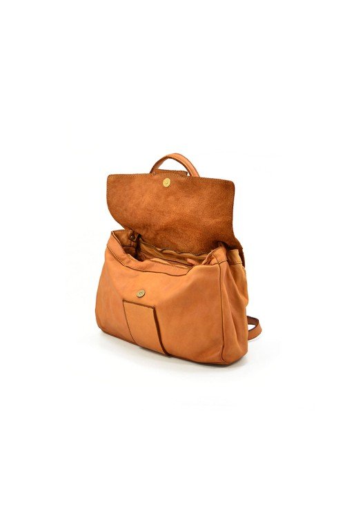 HB34-5-500x731-1 Brown leather flap women's handbag
