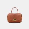 Mini studded leather women's handbag