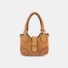 Soft calfskin double handle women's handbag