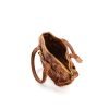 Braided leather double handle women's handbag