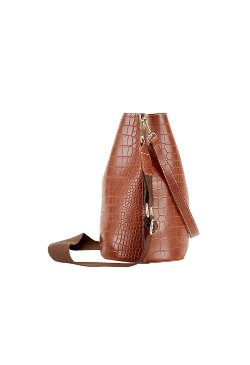 Crocodile pattern leather waterproof casual bag