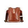 Crocodile pattern leather waterproof casual bag