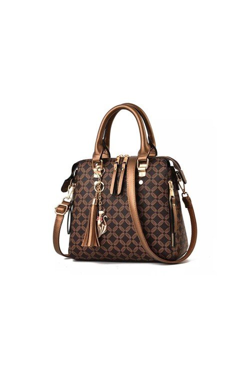 Fashion quilted plaid leather women's casual bag