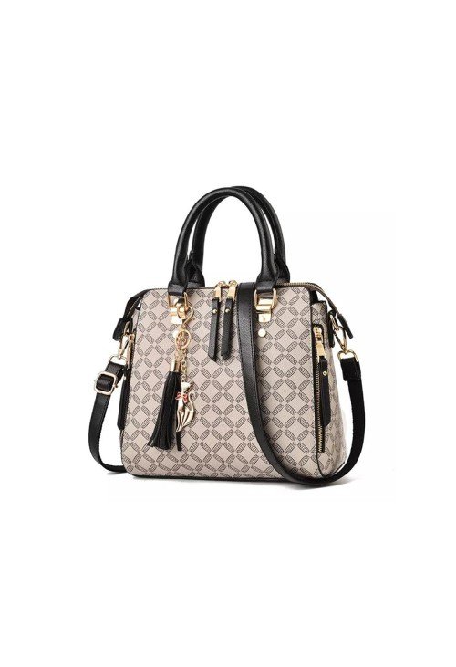 Fashion quilted plaid leather women's casual bag