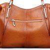 Retro large capacity leather women's casual bag