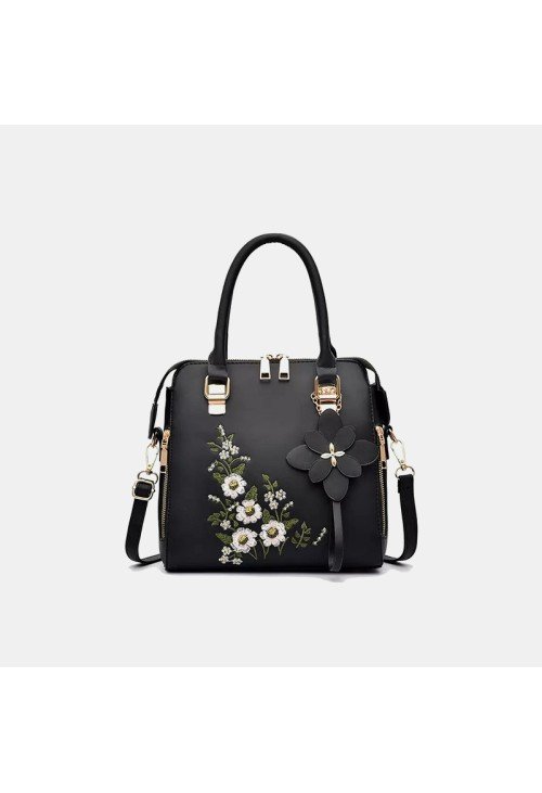 Floral embroidery simple women's casual bag