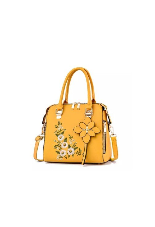 Floral embroidery simple women's casual bag