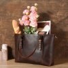 Vintage style leather women's casual bag