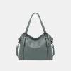 Simple leather large capacity women's casual bag