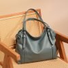 Simple leather large capacity women's casual bag