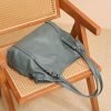 Simple leather large capacity women's casual bag