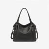 Simple leather large capacity women's casual bag