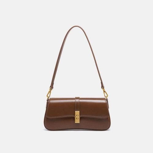 Elegant smooth leather women's shoulder bag