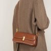 Elegant smooth leather women's shoulder bag