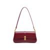 Elegant smooth leather women's shoulder bag