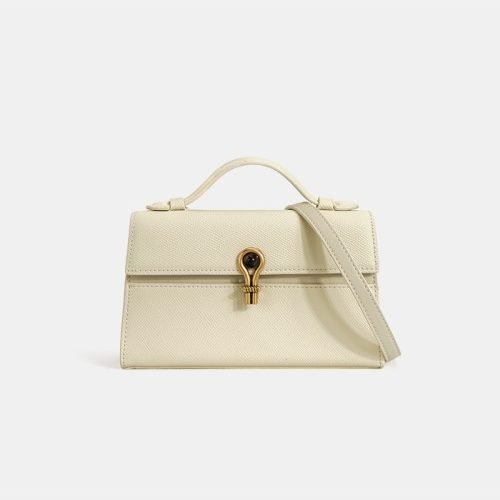 Simple and elegant leather women's shoulder bag