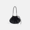 Fashion shell drawstring leather women's shoulder bag