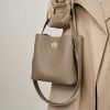 Luxurious bucket leather women's shoulder bag