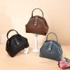Luxurious braided leather women's shoulder bag