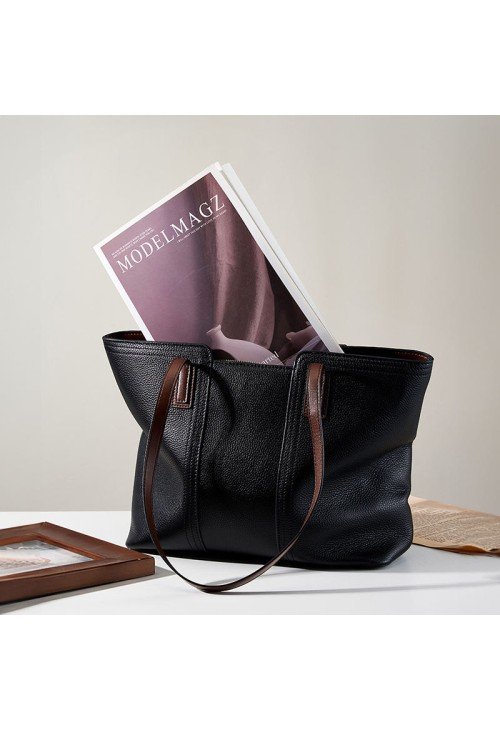 Classic elegant large capacity women's shoulder bag