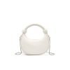 Exquisite half moon leather women's shoulder bag