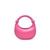 Exquisite half moon leather women's shoulder bag