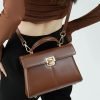 Exquisite smooth leather women's shoulder bag