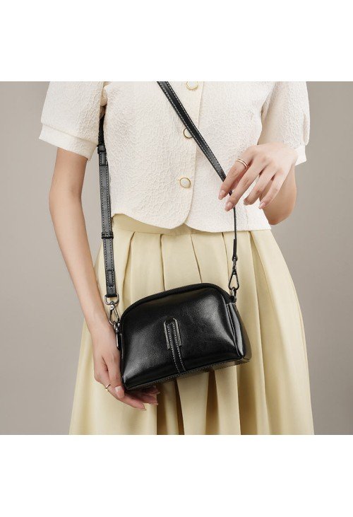 SB28-3-500x731-1 Waxed leather zipper women's shoulder bag