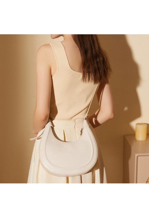 SB30-2-500x731-1 Half moon simple leather women's shoulder bag